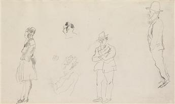 JULES PASCIN Group of 4 drawings.